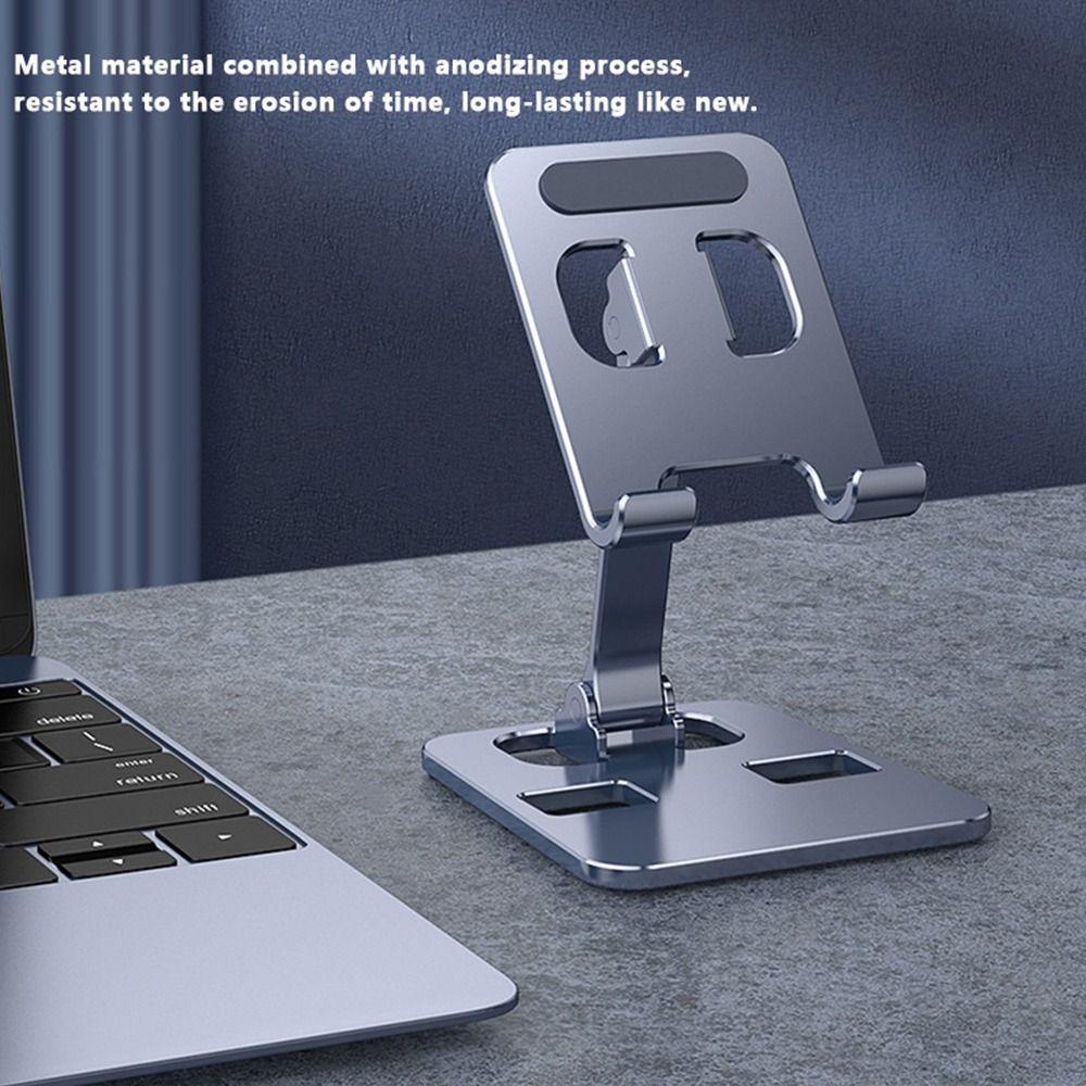 Foldable Mobile Phone Stand Aluminum Alloy Cell Phone Bracket Tablet Holder Desktop Use