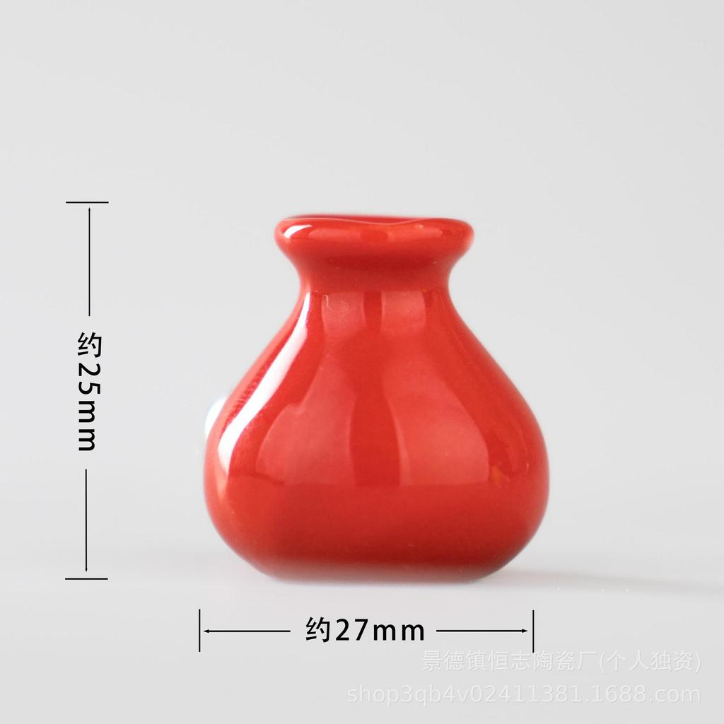 Cute Mini Ceramic Vase Fridge Magnet DIY Finger Flower Arrangement Decor Creative Refrigerator Sticker Ornament