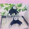 Adorable Plush Gorilla Keychain Accessory Cute Cartoon Figure With Soft Short Fur