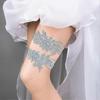Wedding Garter For Brides, 2pcs Women's Lace Leg Garter, Wedding Underwear Elastic Rhinestone Garter For Bride yu
