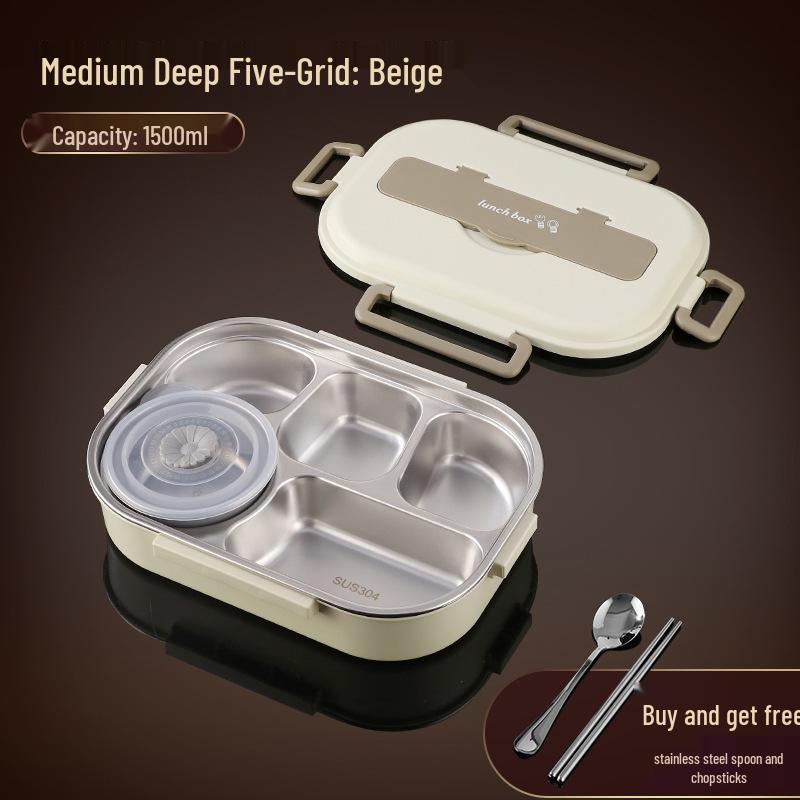 Bento Lunch Box Termica in Acciaio Inossidabile 304 - Ideale per Studenti e Lavoratori, Sigillata per la Freschezza, Regalo Perfetto o Uso Quotidiano