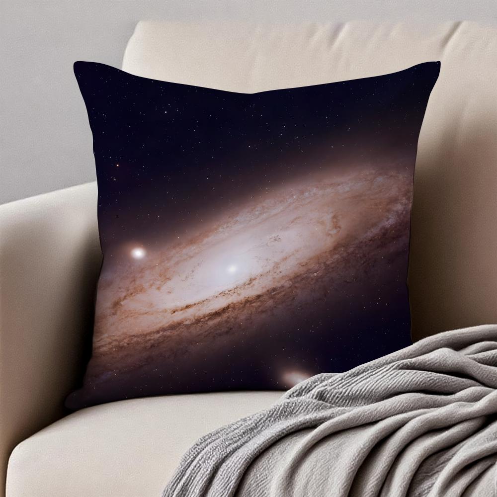 Beautiful Night Stars Cushion Cover Pillowcase Antidustmite Invisible Zipper Short Plush Sofa Cushion