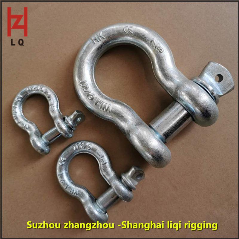 Zhang Zhou US Standard 2T High-Strength Alloy Steel D-Ring Bow Shackle 2T