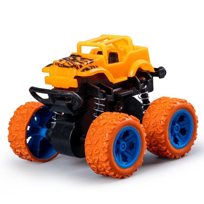Inertia Cartoon Graffiti Offroad Car Toy With Doublesided Stunt Flip For Kids Play And Development