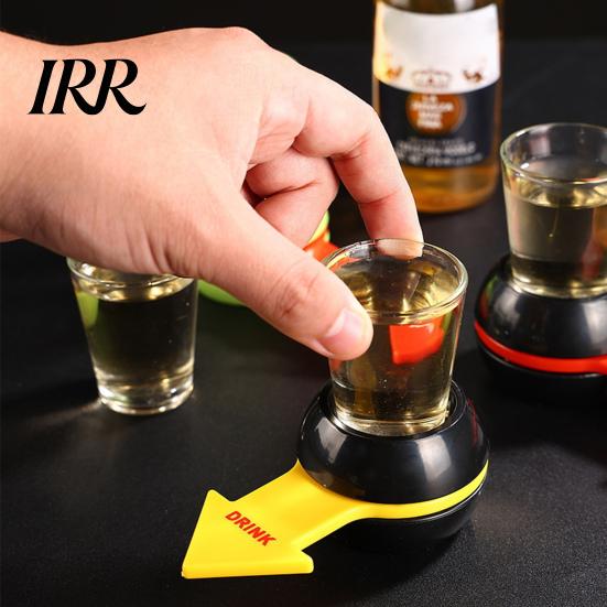 Party Game with Shot Glass Penalty Spin Wheel Drinking Toy, Fun Adults Pointer Rotating Punishment for Bar, KTV, Family Night, Parties,