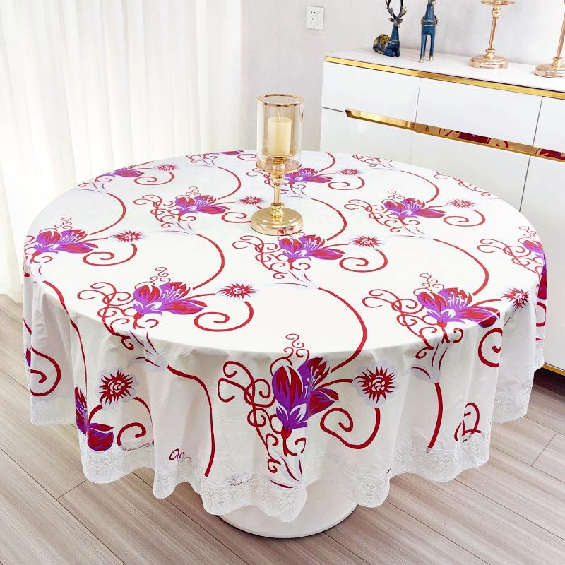 Waterproof, Oil-Proof And Anti-Scalding Coffee Table Tablecloth Leave-In Rectangular Dining Table Cloth Household Living Room Round Tablecloth