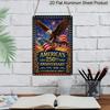 2D Flat Decorative 8×12 Inch Aluminum Plaque Metal Sign | America's 250th Anniversary (1776-2026): Bald Eagle & US Flag with Fireworks; A Celebration