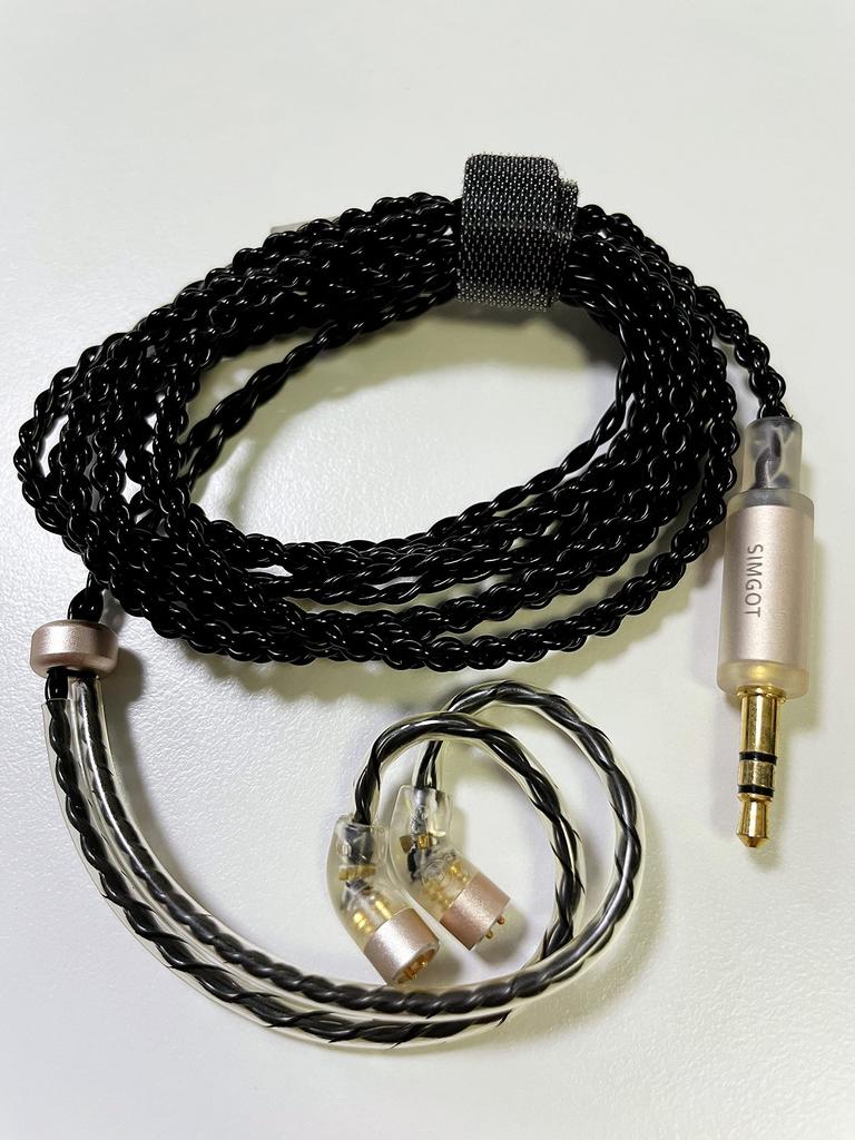 SIMGOT Balanced IEM Upgrade Earphone Replacement Balanced Copper and Single Crystal Copper Hybrid Braided 3.5mm Jack, Cable, Cable, Detachable, 3.5mm