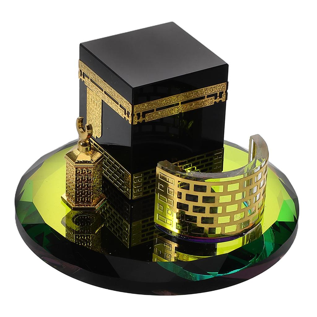 Mini Crystal Round Handicraft Islamic Architecture Home Decor Table Vehicle Souvenir Gift Crystal Model