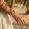 Hammered Stainless Steel Starfish Bangle For Women Marine Series Textured Metal Bracelet Non-Tarnish Jewelry