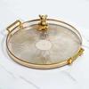 Generic Luxury Serving Tray, with Handles Cosmetic Perfume Makeup Display Multifunction Decorative Decorative Tray, Jewelry Tray for Living Room,