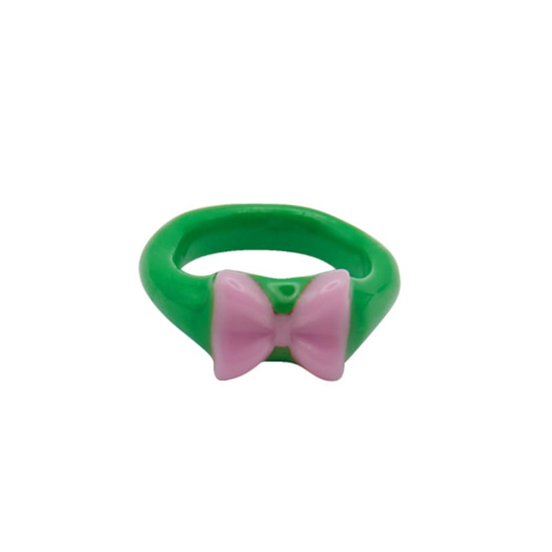 nff promise ribbon ring-green
