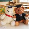 Cute Graduation Doctor Bear Plush Toy Soft Stuffed Teddy Bear Plushies Students And Friends Graduation Season Gifts Home Decor
