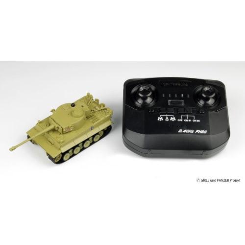 PLATZ Girls & Panzer 1/64 RC Battle Tank Series Tiger I Kuromorimine Girls' Academy Electric Radio Control GPRC-2