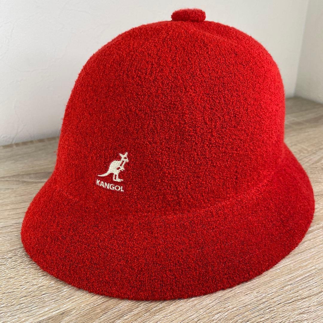 Used KANGOL Red Bell Hat Size L Good Condition