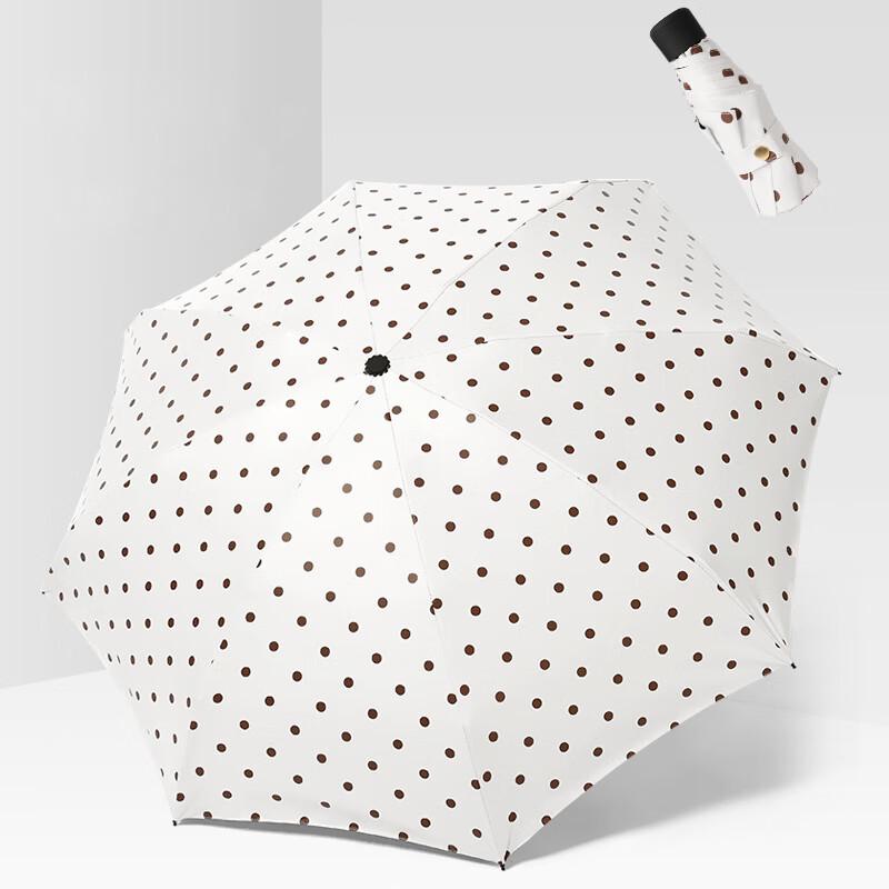 Senmoh 5-Fold Manual Polka Dot Travel Umbrella
