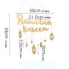 RAMADAN KAREEM Ramadan glückverheißende Buchstaben-Wanddekoration, Sterne, Mond-Dekoration