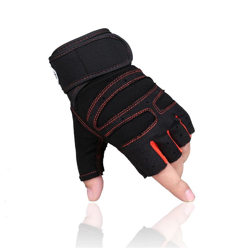 Halbfinger Radhandschuhe Fahrrad Motorradfahrer Handschuhe Fitnessstudio Training Fitness Gewichtheben Sporthandschuh ohne Finger Damen Herren Sporthandschuh