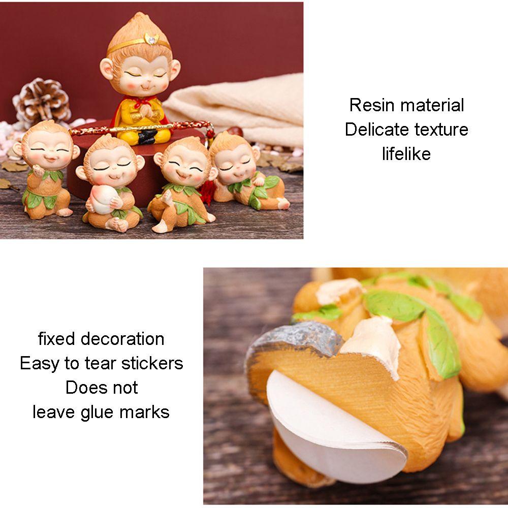 Resin Sculpture Decoration Monkey King Ornaments Wukong Figure Car Ornament Car Interior Decorative