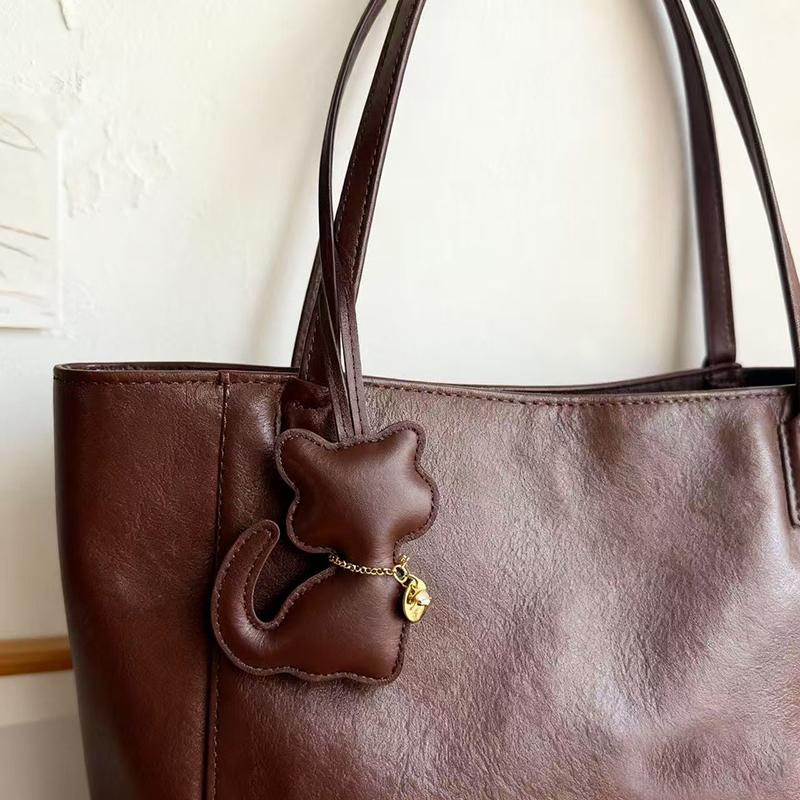 Yogodlns Cute Car Animal Fashion PU Leather Handbag Pendant Colorful Creative Kitty Bag Pendant Bag Hanging