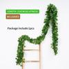 1 piece 2.1M Home Decor Artificial Ivy Leaf Garland Plants Vine Fake Foliage Flowers Creeper Green 80pcs leaf Ivy Wreath