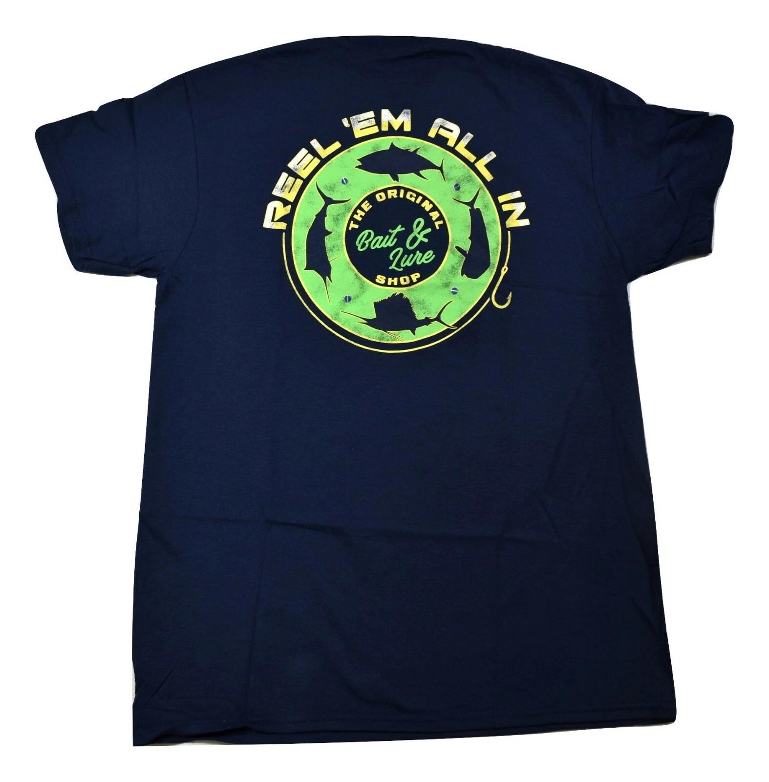 

Well Worn Mens Reel Em All In The Original Bait & Lure Shop Shirt M, L, XL, 2XL S