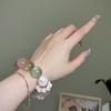 Handmade Lavender Amethyst Rose Quartz Bracelet Love Attraction Natural Crystal Beaded Jewelry