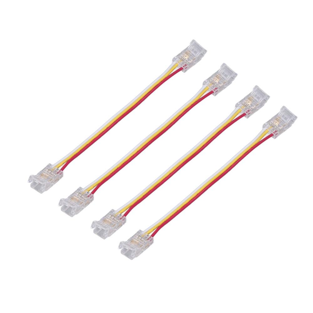 10pcs 3Pin LED Light Strip Connectors 8mm/10mm LED Tape Light Connector  For Party