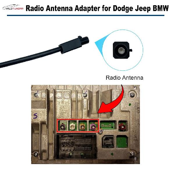 Radio Antenna Adapter Compatible with Dodge Ram Jeep Wrangler Aftermarket Radio Stereo Antenna Adapter for C-Class Sprinter Buick Cadillac