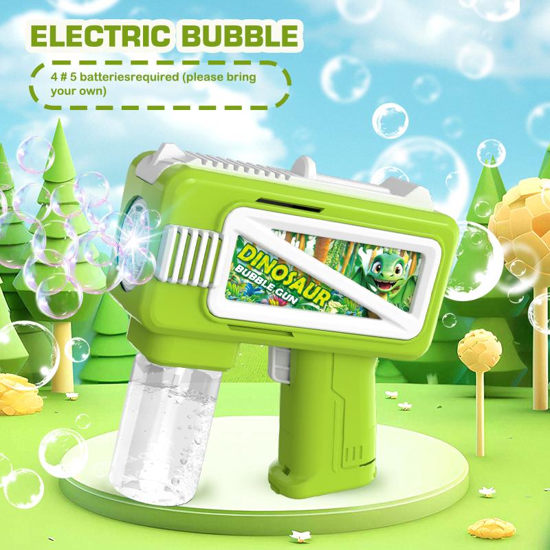 New Electric Cartoon Bubble Gun Children'S Outdoor Interactive Handheld Bubble Toy Outdoor Wedding Without Battery Bubble Water