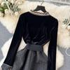 Jednofarebné elegantné šaty Dámske Zimné Patchwork Čipkované Párty Midi Šaty Dámske Ležérne Francúzsky štýl Sladké Kawaii Kórejské šaty Ženy 2024