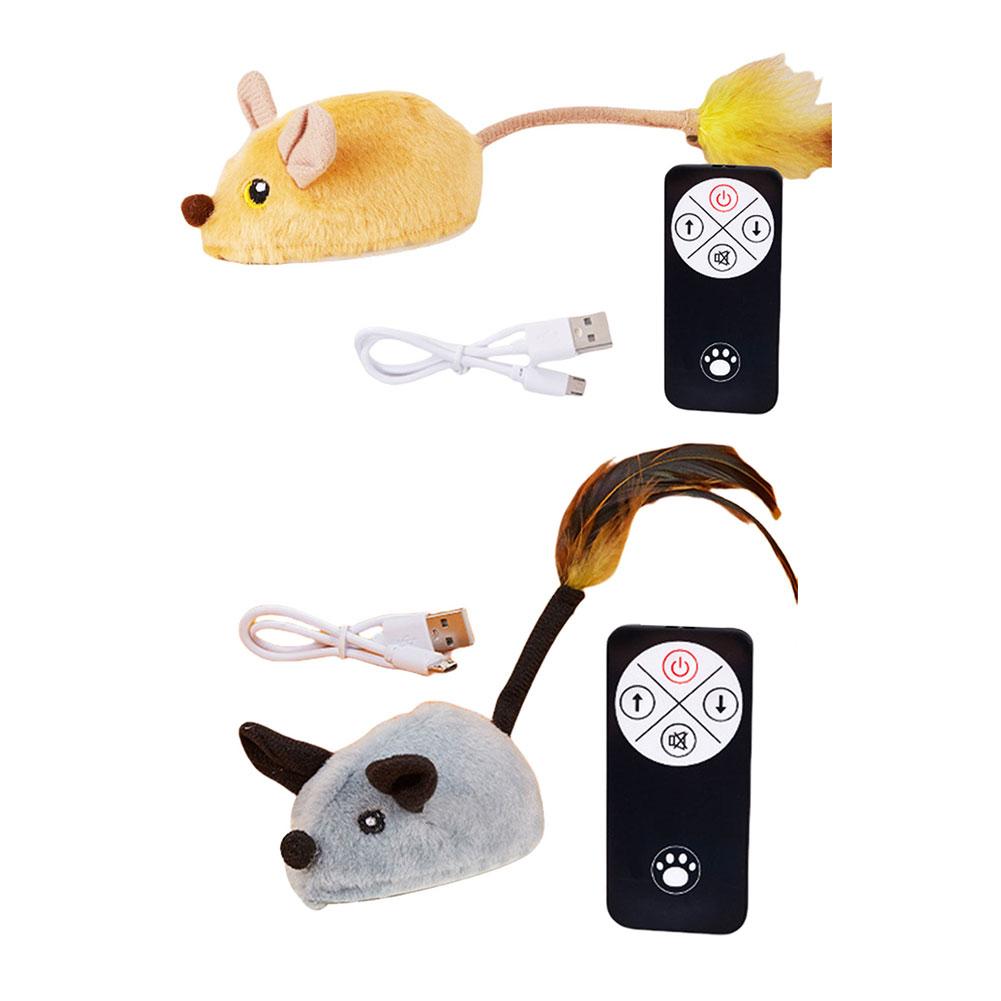 Mouse Moving Cat Toys Electronic Squeaky Cat Toys Mice Moving Toy Moving Cat Mouse Toy for Kitten Indoor/Outdoor Exercise