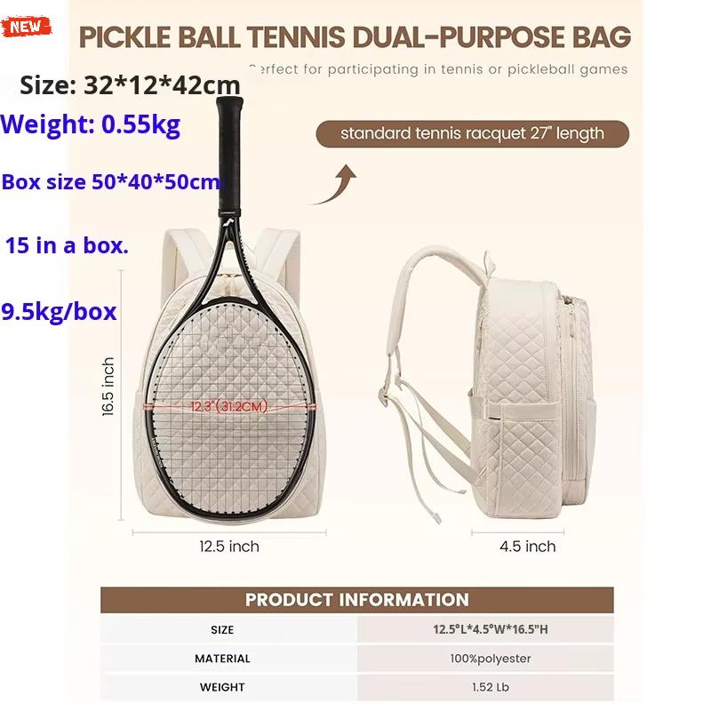 New Tl Lightweight Multifunctional Tennis And Pickleball Racket Bags Waterproof Backpack 30-40l Durable Portable