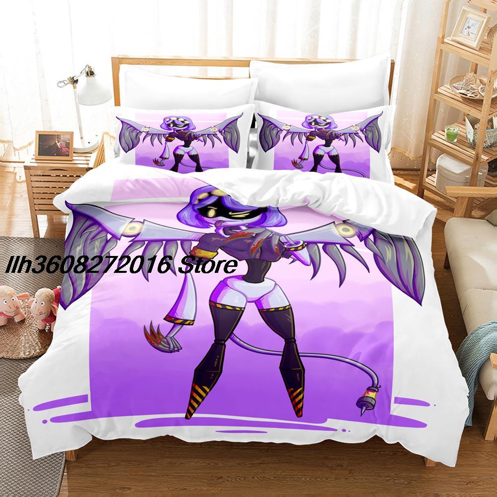 Murder Drones Bettwäsche-Set, Einzelbett, Doppelbett, Queensize-Bett, Kingsize-Bett, Bettbezug-Set für Erwachsene und Kinder, 3D-Anime-Bettlaken-Set