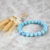Eigado Larimar 10mm Inner Diameter Healing Natural Power One of the Three Greatest Healing Stones Bracelet, Beads, 29.8g, 17cm, Stone, Stone, Stone,