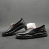 Men's Genuine Leather Bean Shoes One Step Lazy Shoes Men's Fashion Versatile Handmade Casual Shoes