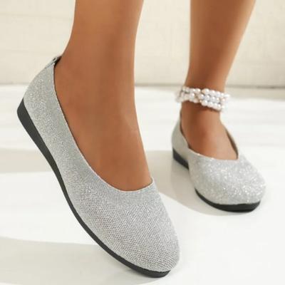 2024 New Fashion Versatile Solid Color Comfortable Slip-on Women's Shoes Flat Bottom Round Toe Breathable Zapatos De Mujer