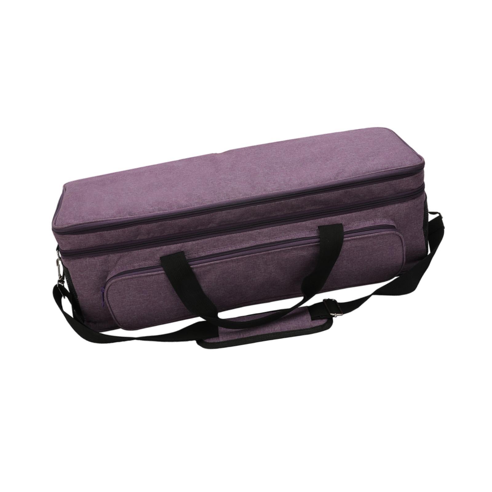 

Die Cut Machine Carrying Case Handbag with Pockets Large Capacity Water Resistant Lightweight Organizer Suitcase Storage Case фіолетовий