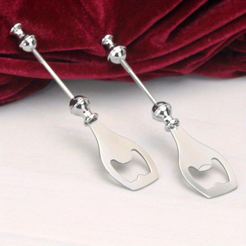 Stainless Steel Bottle Opener Customizable DIY Beaded Beer Opener for Kitchen Wedding Party Bar Home Restaurant Durable