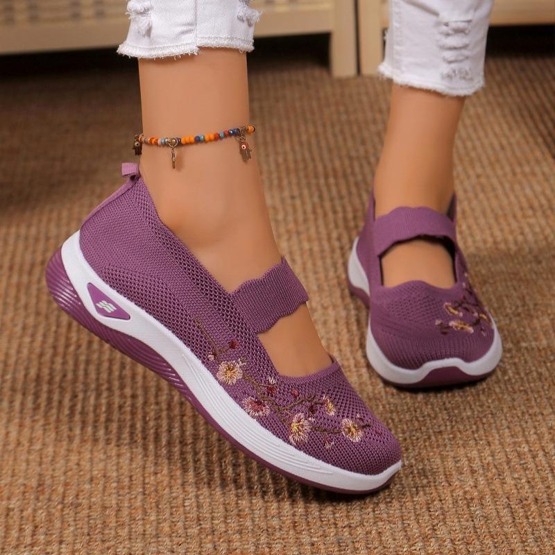 Damen Slip-On Bequeme Schuhe mit weicher Sohle für ältere Menschen, rutschfeste Sommerschuhe