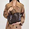 Popular large-capacity genuine leather woven women's bag, versatile handbag and shoulder bag, 2025 mother-daughter bag, crossbody bag