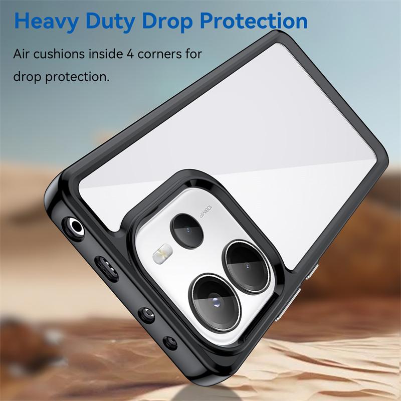 Pro Xiaomi Redmi Note 14 4G pouzdro Xiaomi Redmi Note 14 4G kryt průhledný PC TPU nárazuvzdorný zadní kryt telefonu Xiaomi Redmi Note 14 4G