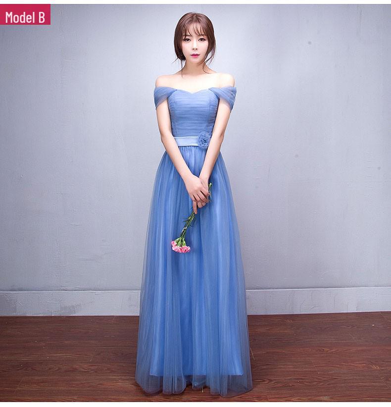

Retro One-Shoulder Slim Bridesmaid Dress - Long Artistic Evening Gown XXXXL Bust 104 Waist 87