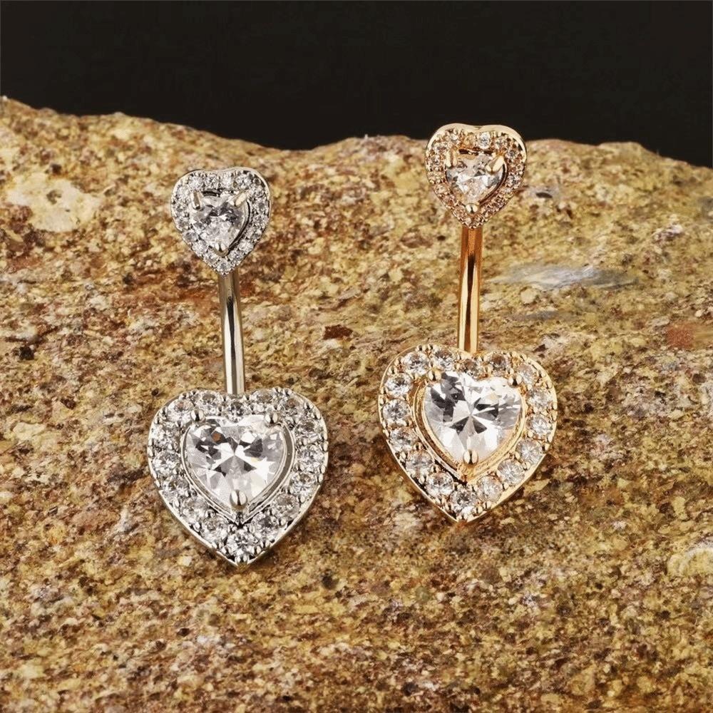 Personality Belly Rings Elegant Curved Navel Rings Delicate Navel Piercing Barbell  Body Jewelry