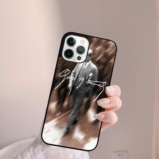 Mustafa Kemal Ataturk Signature Phone Case Cover for iPhone 17 Air 16 15 14 13 11 12 Pro Max Plus Shell Coque