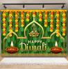 Happy Diwali Photography Backdrop Indian Diwali Tradition Deepavali Candle Marigold Wedding Birthday Background Photo Studio