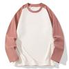 Autumn New Men's Patchwork Hoodie Men's High-quality Mousse Fleece Hoodie Color Blocked Round Neck Long Sleeved T-shirt