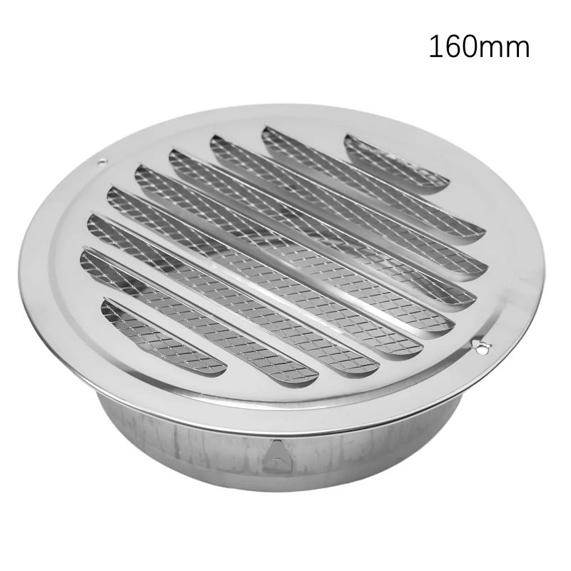 

Круглая вентиляционная решетка из нержавеющей стали 70-300 мм, защита от насекомых, для внешней стены дома, воздуховоды, вентиляционные инструменты, вытяжные зонты 160mm