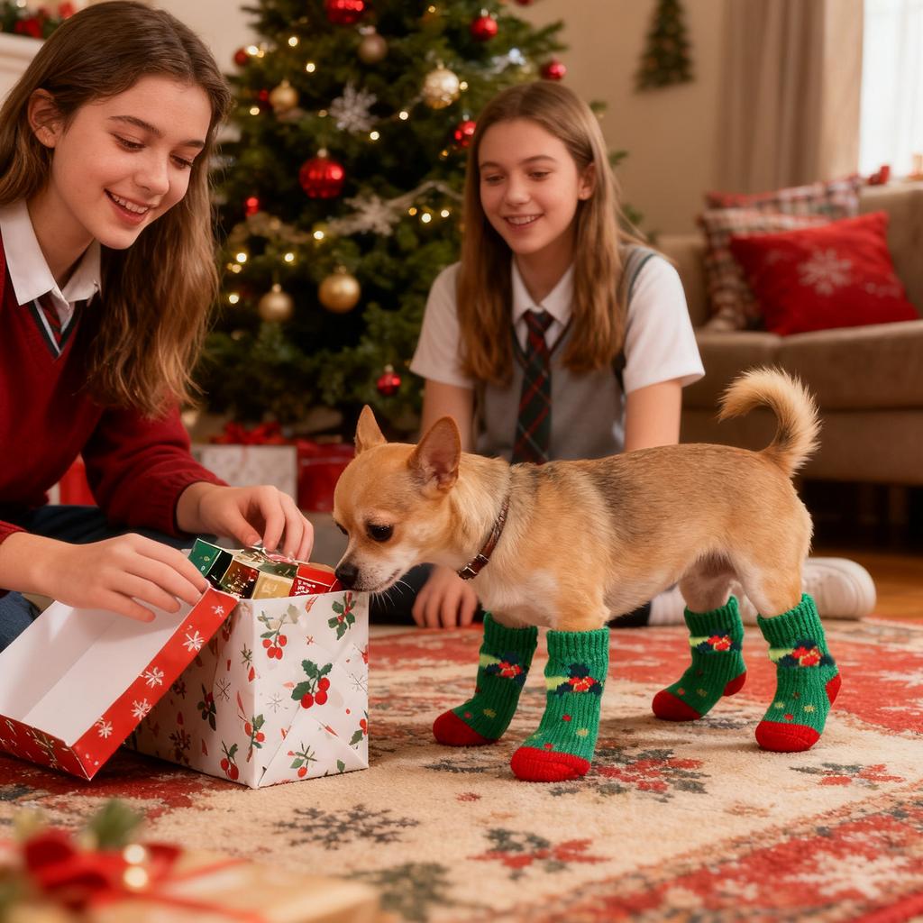 Noel Çorapları, Noel Baba, Kardan Adam, Kapaklar, Ayıcık, Çizik, Kir, Küçük Köpek Evcil Hayvan Noel Evcil Hayvan Çorapları