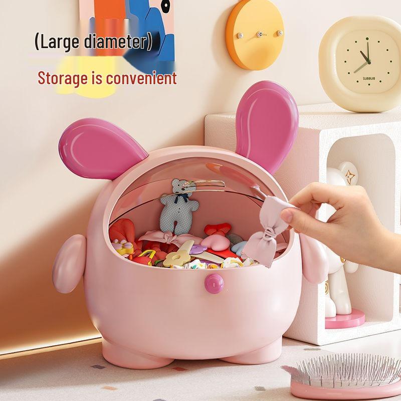 Creative Jewelry & Hair Accessories Storage Box with Dog Stool - Large Capacity for Girls
